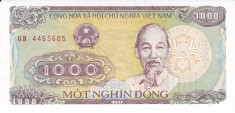 Bancnota Vietnam 1.000 Dong 1988 - P106 UNC