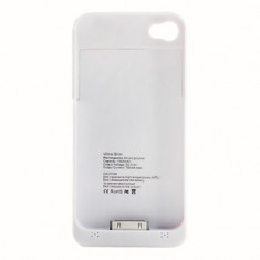 Baterie Externa pentru Apple iPhone 4 4S Alb 1900 mAh Carcasa cu baterie extinsa , incarcator iphone , gadget acumulator de rezerva extern foto