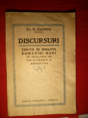 Dr.N.Hasnas - Discursuri in Senatul Romaniei Mari - I.Ed. 1924 foto