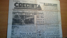 ziarul credinta 25 august 1937 (ziar independent de lupta politica si spirituala ) foto
