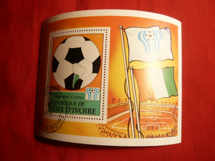 Colita -Campionat Mondial Fotbal Argentina 1978 -Coasta de Fildes stamp.