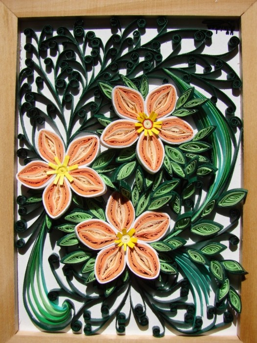 Tablou Quilling 3d Flori Exotice Arhiva Okazii Ro