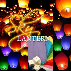 LAMPIOANE ZBURATOARE - GIGANT - SKY LANTERN CULORI MIXTE - LIVRARE IMEDIATA IN TOATA TARA -