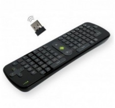 Mini tastatura wireless MEASY RC-11, functie AIR MOUSE, neagra foto