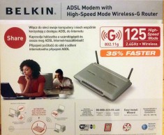 Vand BELKIN ADSL Modem with High-Speed Wireless-G Router - Nou! in cutie! foto