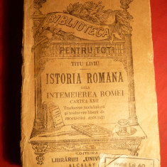 Titu Liviu - Istoria Romana dela Intemeierea Romei -cartea XXII -cca. 1920