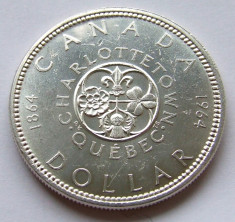 1 Dolar (Dollar) 1964 - Canada - Elisabeta II - Argint - Quebec foto