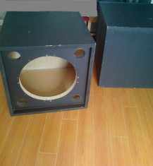 Incinte profesionale subwoofer 18 inch, 2 bucati, noi, din PAL melaminat negru foto