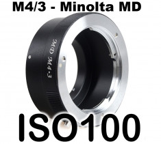 Inel adaptor Micro 4/3 - Minolta MD metalic pentru Olympus Panasonic foto