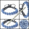 BRATARA SHAMBALLA BLEU LIGHT SAPPHIRE + CUTIE CADOU 9 BILE CRISTALE 8 HEMATITE