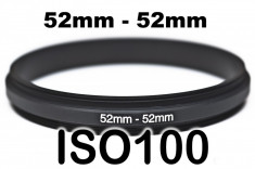 Inel adaptor inversor 52mm - 52mm pentru Canon Nikon Sony Olympus Panasonic foto