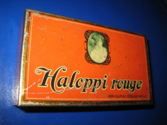 Cutie metalica veche interbelica de tigarete- Haleppi Rouge foto