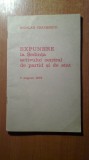 Expunere la Sedinta Activului Central de Partid si de Stat 1978, Carte Veche, 64 pagini