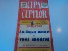Program meci fotbal FC BAIA MARE - REAL MADRID 15.09.1982 Cupa Cupelor foto