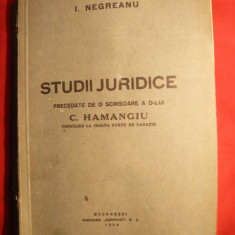 I.Negreanu -Studii Juridice - ed. 1930