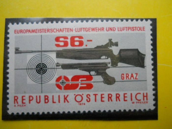 HOPCT Austria-1979- Campionatul european TIR- 1 val -mnh-nr 259