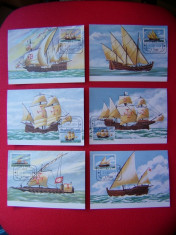 Timbre FDC ilustrata maxima carte maxima maxime nave corabii - Sao Tome&amp;amp;amp;Principe 1979 (set 6 ilustrate) foto