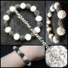 Bratara Shamballa Cristale Swarovski, 9 Bile Albe+9 Negre, Cutie Cadou, Fashion, Bijuterii Dama Barbati