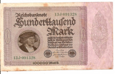 LL bancnota Germania 100.000 mark 1923 foto