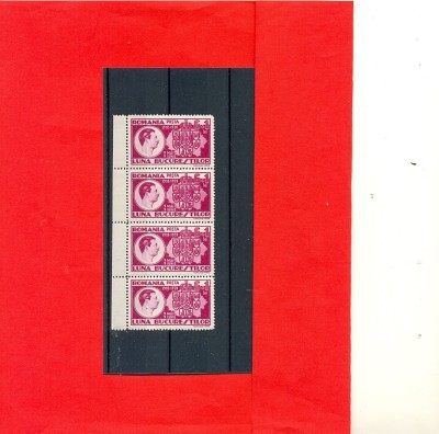 RO-49=ROMANIA 1938 Luna Bucurestilor Mi 552,streif de patru timbre nestampilate MNH(**) foto