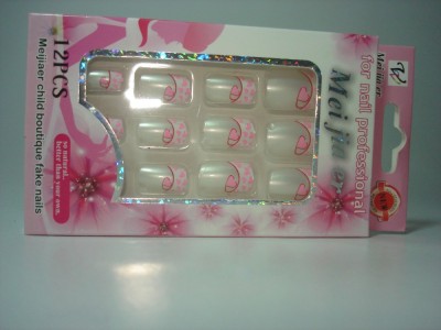 Set Unghii Falsetipsuri Cu Model Lipici Model Cu Inimioare Roz