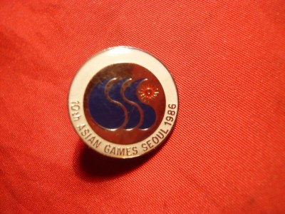 Insigna -Jocurile Asiatice 1986 Seul foto