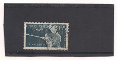 (No3)timbre-Romania 1953 --L.P.350-ZIUA MINERULUI-serie stampilata foto