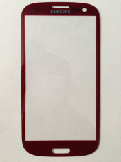 Vand Sticla / Geam / Ecran / Display, pentru Samsung Galaxy S3 i9300 Originala pe ROSU, NOUA!! foto