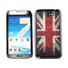 Husa plastic Hard case Samsung Galaxy Note 2 N7100 UK Flag Steag Anglia marea Britanie + Folie protectie foto