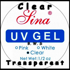 SINA gel uv unghii false --- 15ml ---- Clear / Transparent ---SIGILAT foto