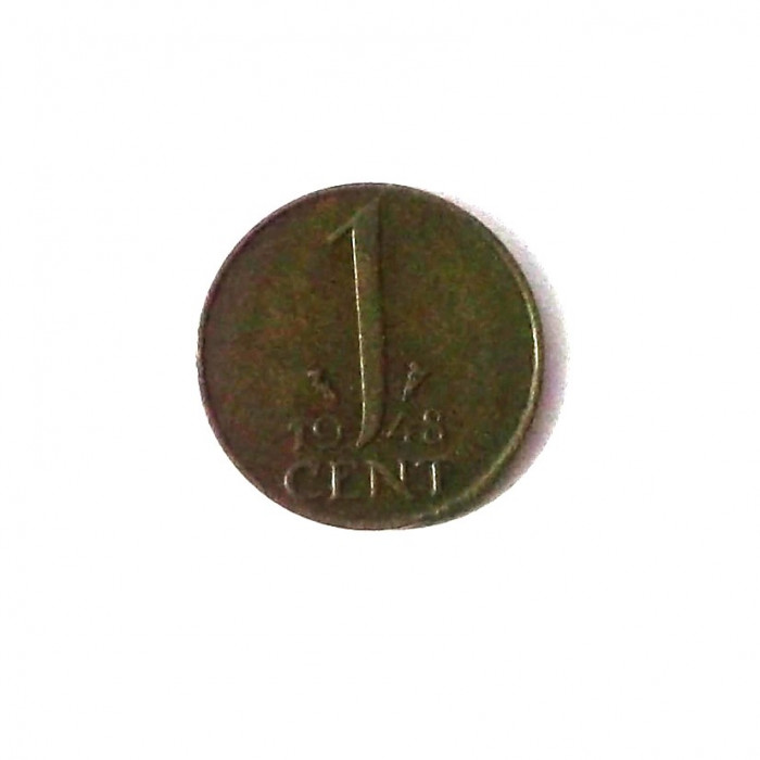 OLANDA 1 CENT 1948, 2 g., Bronze, 14 mm, Wilhelmina I **