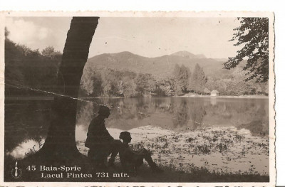 CPI (B2367) BAIA-MARE, BAIA-SPRIE, LACUL PINTEA, 731m, FOTO ORIG. FOTOFILM CLUJ, 1939, CIRCULATA , STAMPILE, TIMBRU foto