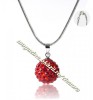 Colier Lant Inox Sarpe cu Cristale Swarovski Corai + Bratara Shamballa &amp; Cutie Cadou