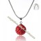COLIER LANT INOX tip SARPE BRATARA SHAMBALLA BILA CRISTALE CORAI + CUTIE CADOU