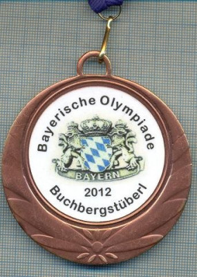 C547 Medalie -Olimpiada berii -Bayern - Bayerische Olympiade Buchberstuberl 2012 -Germania -interesanta-starea care se vede foto