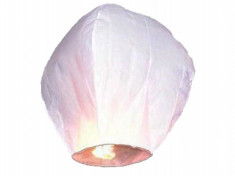 Lampion zburator, lampioane zburatoare nunta - 30 lampioane zburatoare albe + 2 lampioane inima rosie CADOU foto