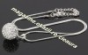 Colier Damă Inox Sarpe Shamballa Cristale Albe Swarovski + Cutie Cadou. Brățară Shamballa, cadou aniversare, zi de naștere
