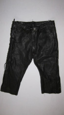 Pantaloni piele chopper , Marime Mare 66. foto