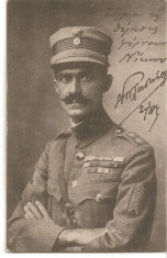 CPI (B2361) REPRODUCERE FOTOGRAFIE, MILITAR IN UNIFORMA , NECIRCULATA, PROBABIL ANTEBELICA; NIKOLAOS PLASTIRAS, OFITER GRECIA, POLITICIAN, 1883 - 1953 foto