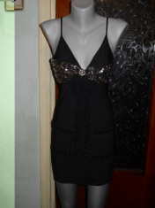 Rochie neagra cu paiete -marimea S foto