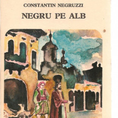 (C3536) NEGRU PE ALB DE CONSTANTIN NEGRUZZI, SCRISORI DE LA UN PRIETEN, EDITURA MINERVE, BUCURESTI, 1976, POSTFATA DE ION ROTARU