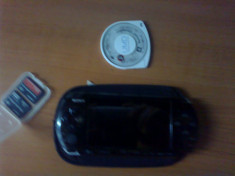 psp 3004 piano black modat cu 6.6 husa 2 carduri joc original burnout dominator foto