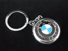 Breloc mov bmw cu cristale swarovski purple cutie cadou foto