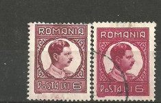 ROMANIA 1930 - CAROL II, FILIGRAN PTT, 6 LEI EROARE CULOARE C152 foto