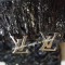 CERCEI DAMA MONOGRAME ALIAJ INOXIDABIL ARGINTIU CROMAT made in FRANCE UNISEX