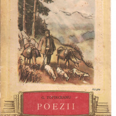 (C3492) POEZII DE G. TOPIRCEANU, EDITURA TINERETULUI, 1955, ILUSTRATII DE RADU VIOREL