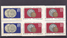 Centenar moneda bloc de 4, nr lista 646, Romania . foto