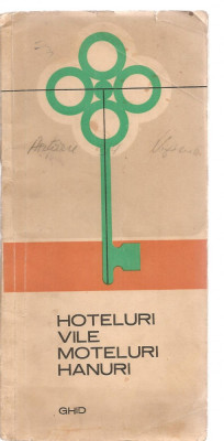 (C3486) HOTELURI, VILE, MOTELURI, HANURI, GHID, MINISTERUL TURISMULUI foto