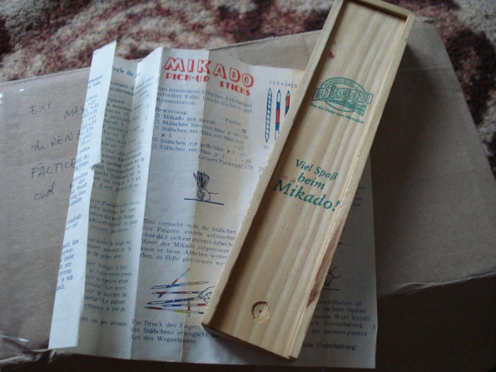 Joc Mikado lemn vintage anii &#039;80