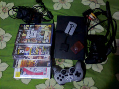 PlayStation 2 slim ,,2joystiksuri,,card memorie8MB,,5jocuri. foto